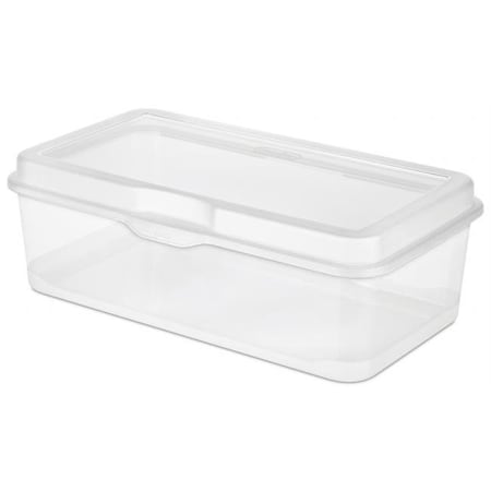 Sterilite Sterilite 18058606 Large Clear Flip Top Storage Box 18058606